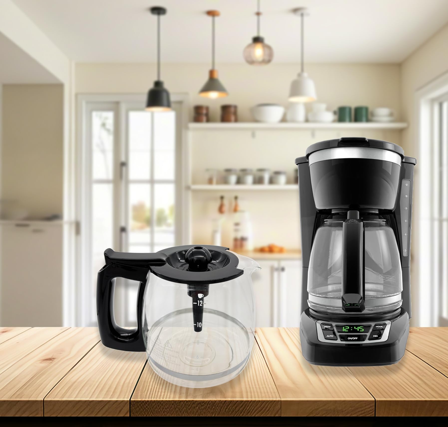 クイジナート CHW-12PCJ カラフェと付属品 12-Cup Replacement Glass Coffee Carafe for Cuisinart Coffee Maker