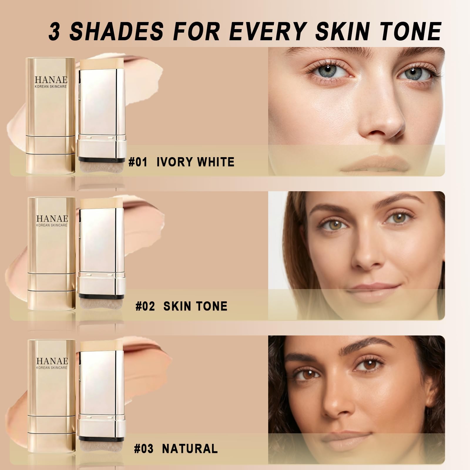 Hanae Korean Dual-Ended Foundation Stick