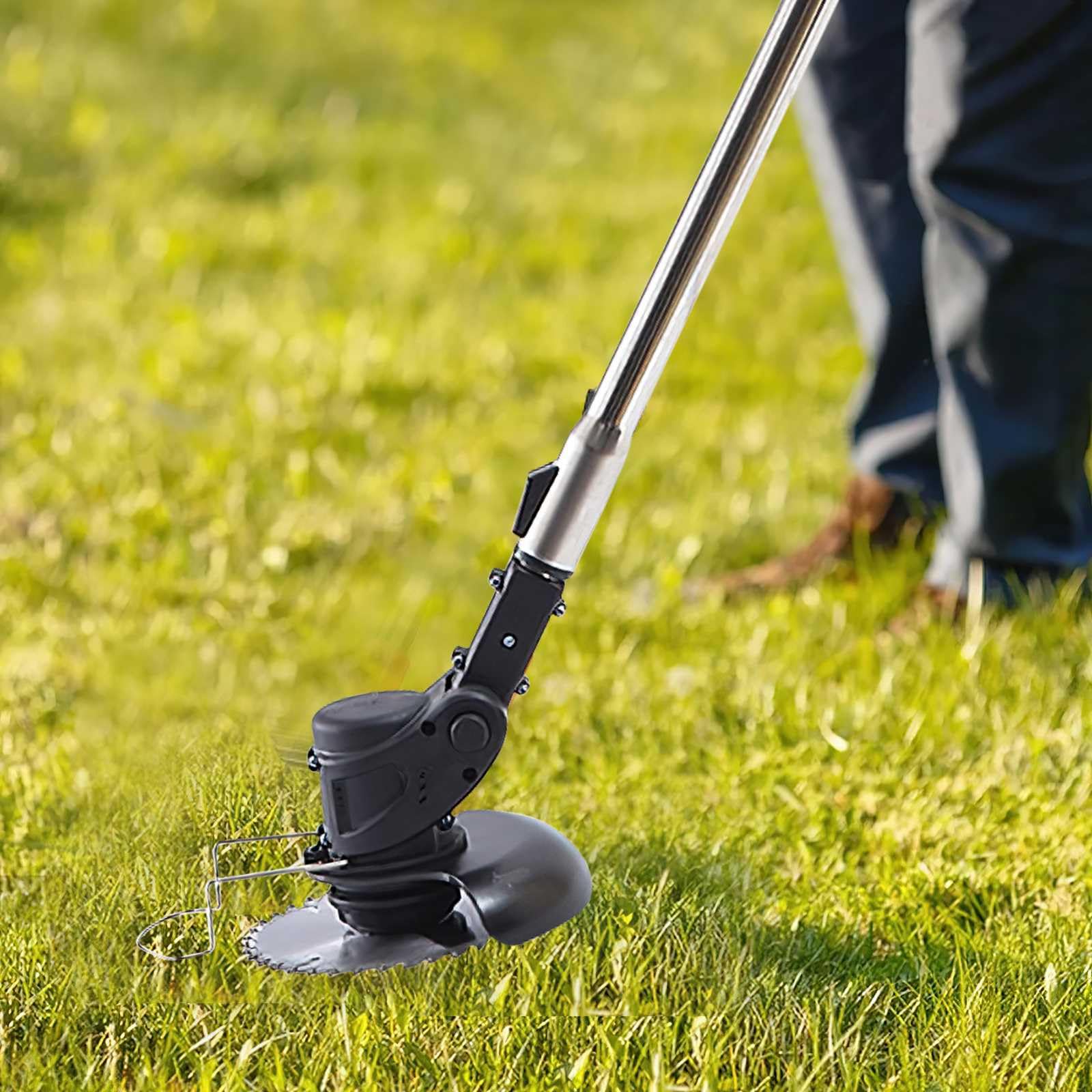 Tondeuse Electrique Gazon Pliable, 21V 13000 mAh Tondeuse Gazon sans Fil Tondeuse Alimentée par Batterie Tondeuse Gazon pour Une Tonte Rapide du Jardin,Piles Et Chargeur Inclus (2 Batteries)