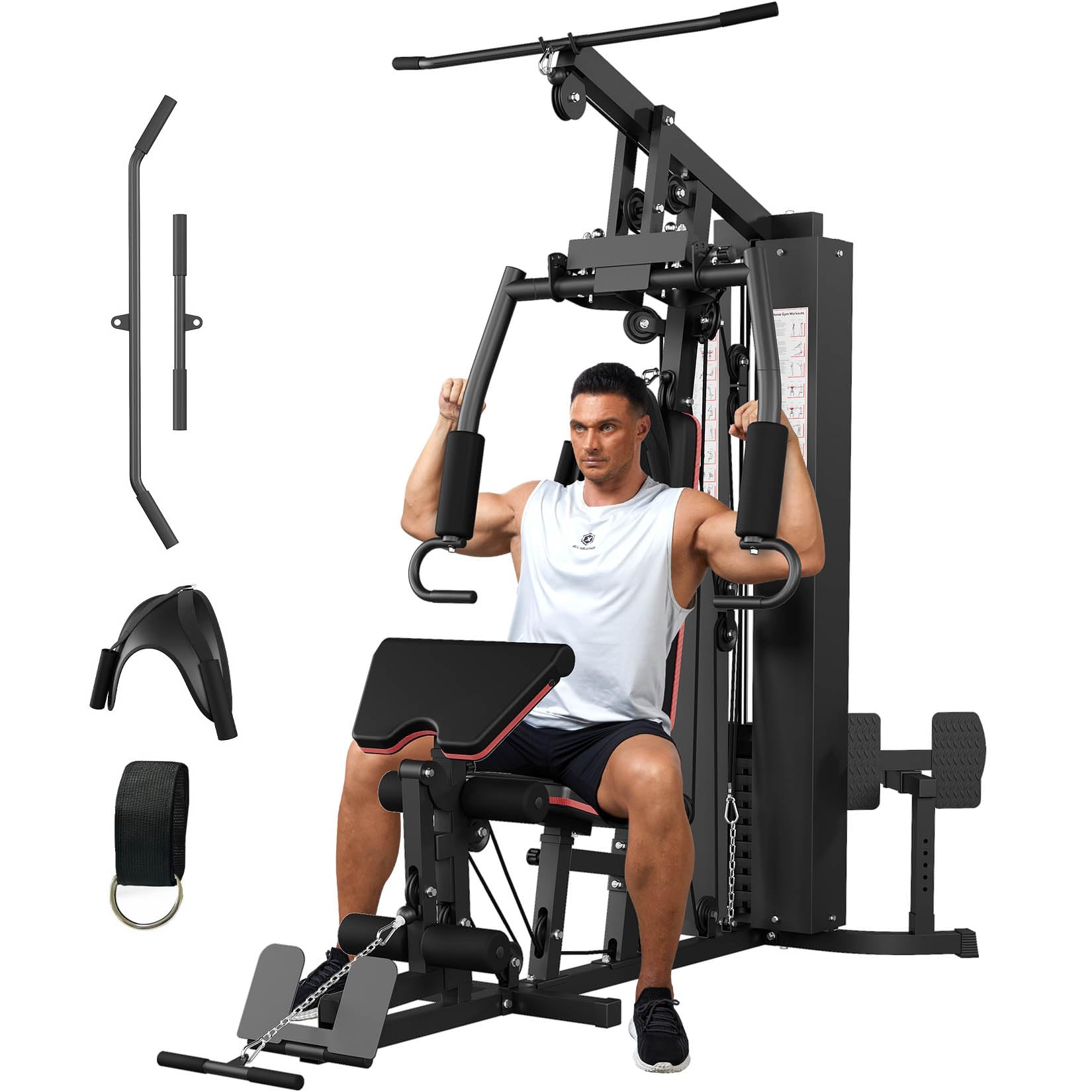 Multifunctional Home Gym Equipment, Workout Station with