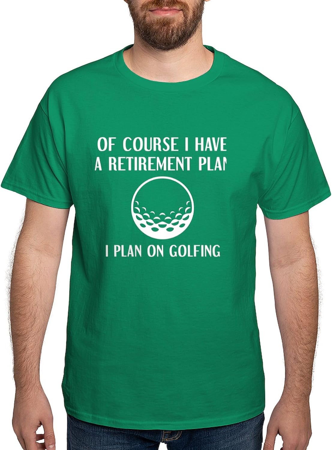 CafePress Retirement Plan Golfing Dark T Shirt Men's 100% Cotton, Classic Graphic Dark T-Shirt