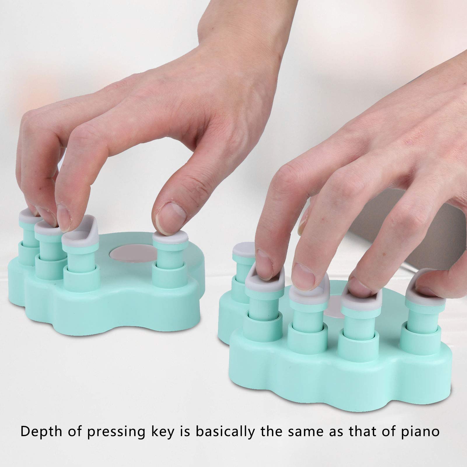 1 Pair Anti Folding Piano Finger Strength Training Exerciser, Hand Corrector Device for Solo Piano Training (Green)