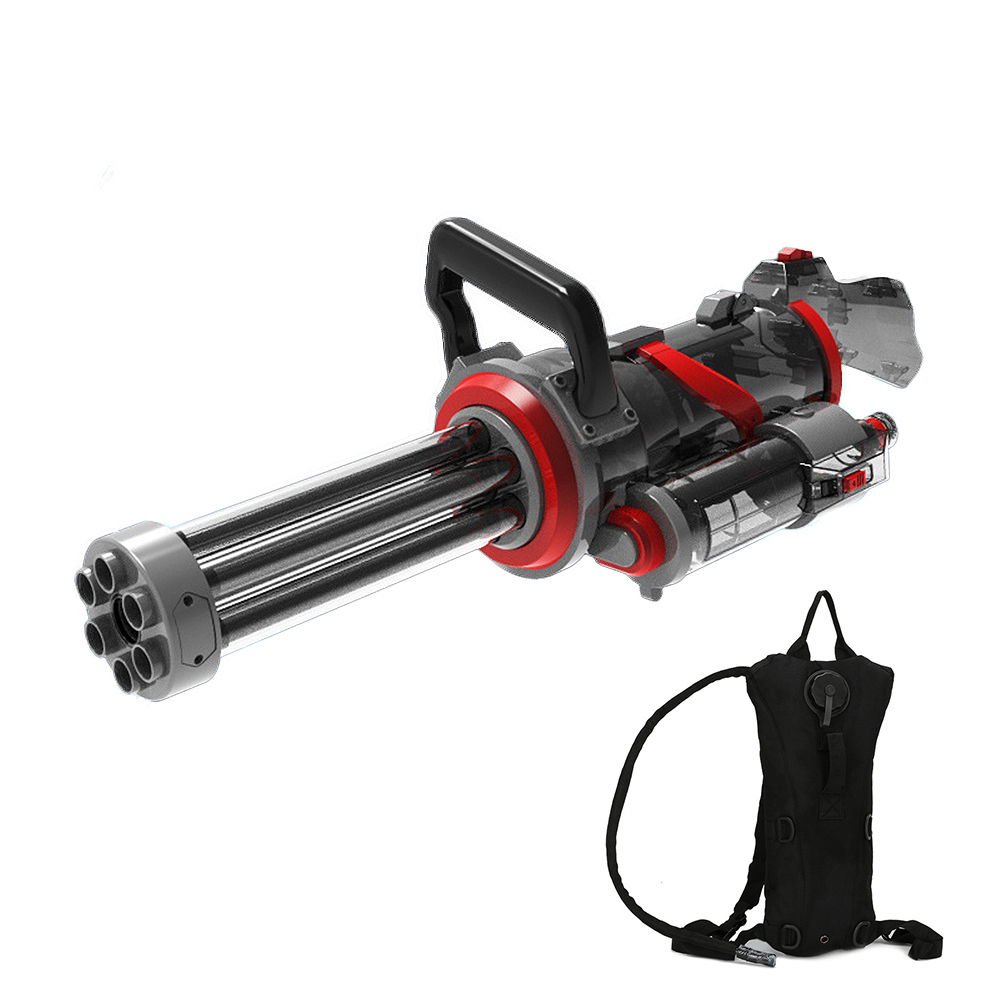 Amazon | 水鉄砲 電動 連射 発光ガトリン ウォーターガン タンク容量