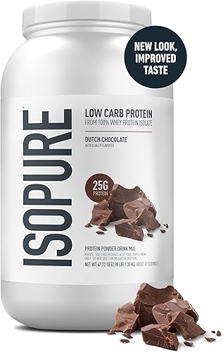 Miniatura 9 de Isopure Zero Carb polvo de proteína amistosa con dieta Keto aislado 100 de proteína de suero