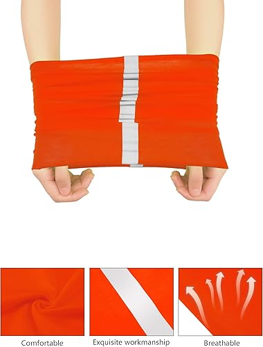 Miniatura 7 de SATINIOR 8 piezas de polaina reflectante para el cuello para hombre, pasamontañas de ciclismo, máscara facial, bandana para el sol para hombre