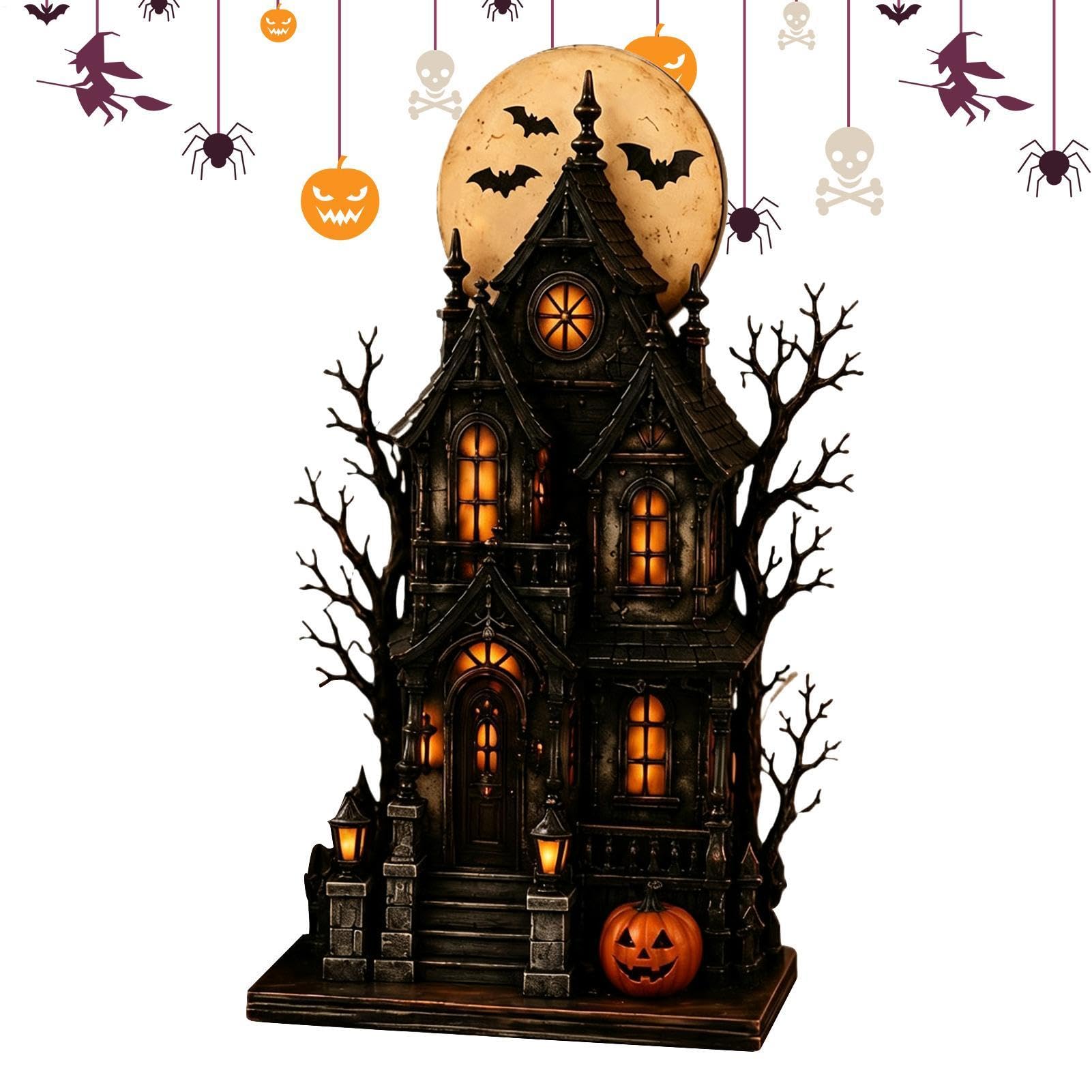 Halloween dekoracja stołu straszna dynia z żywicy