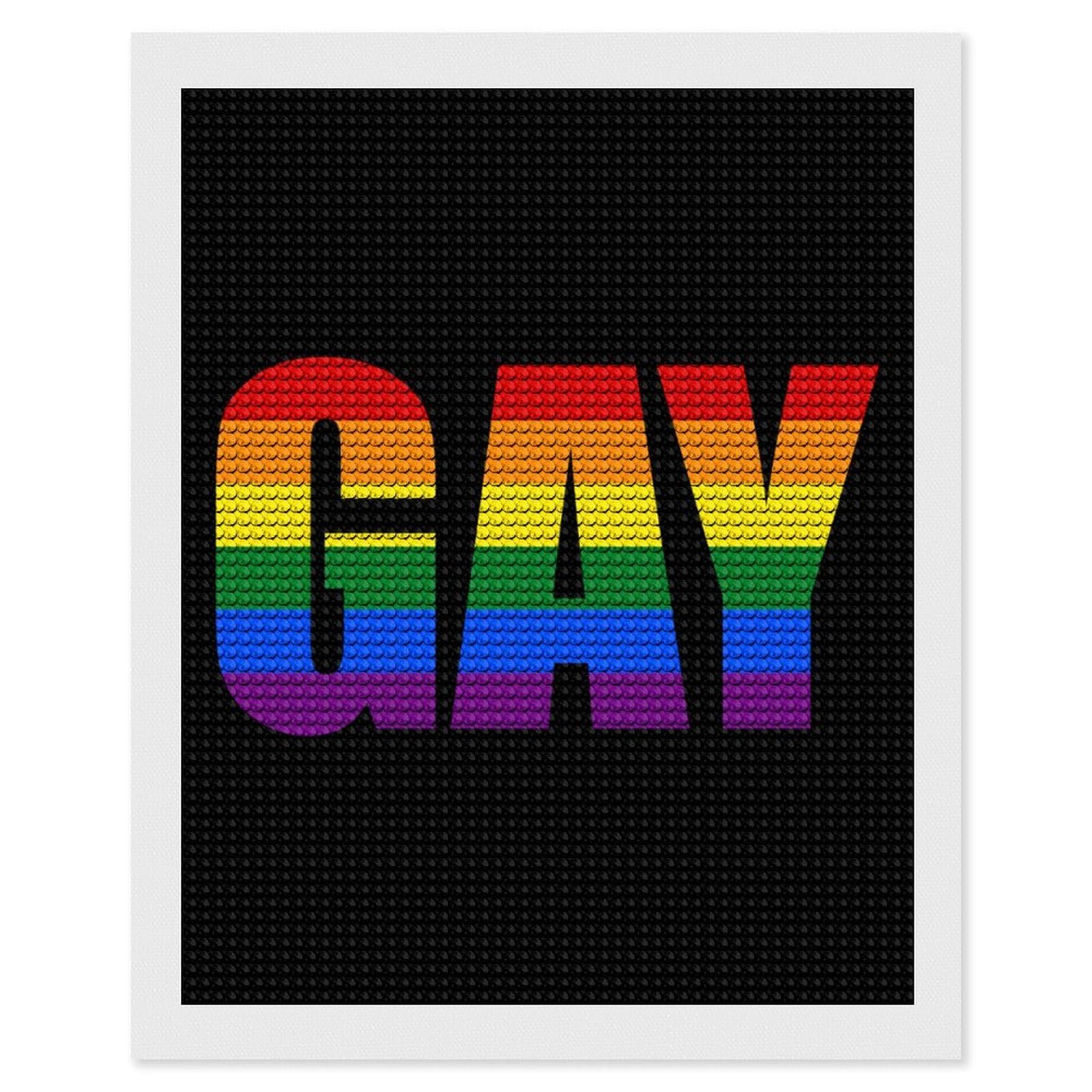 Nclqvjxzkhw Style Gay Prouds-Rainbow Lgbt Diamond Art Painting For Adult Round Diamonds Pictures Arts Crafts Home Wall Decor 16"X20"