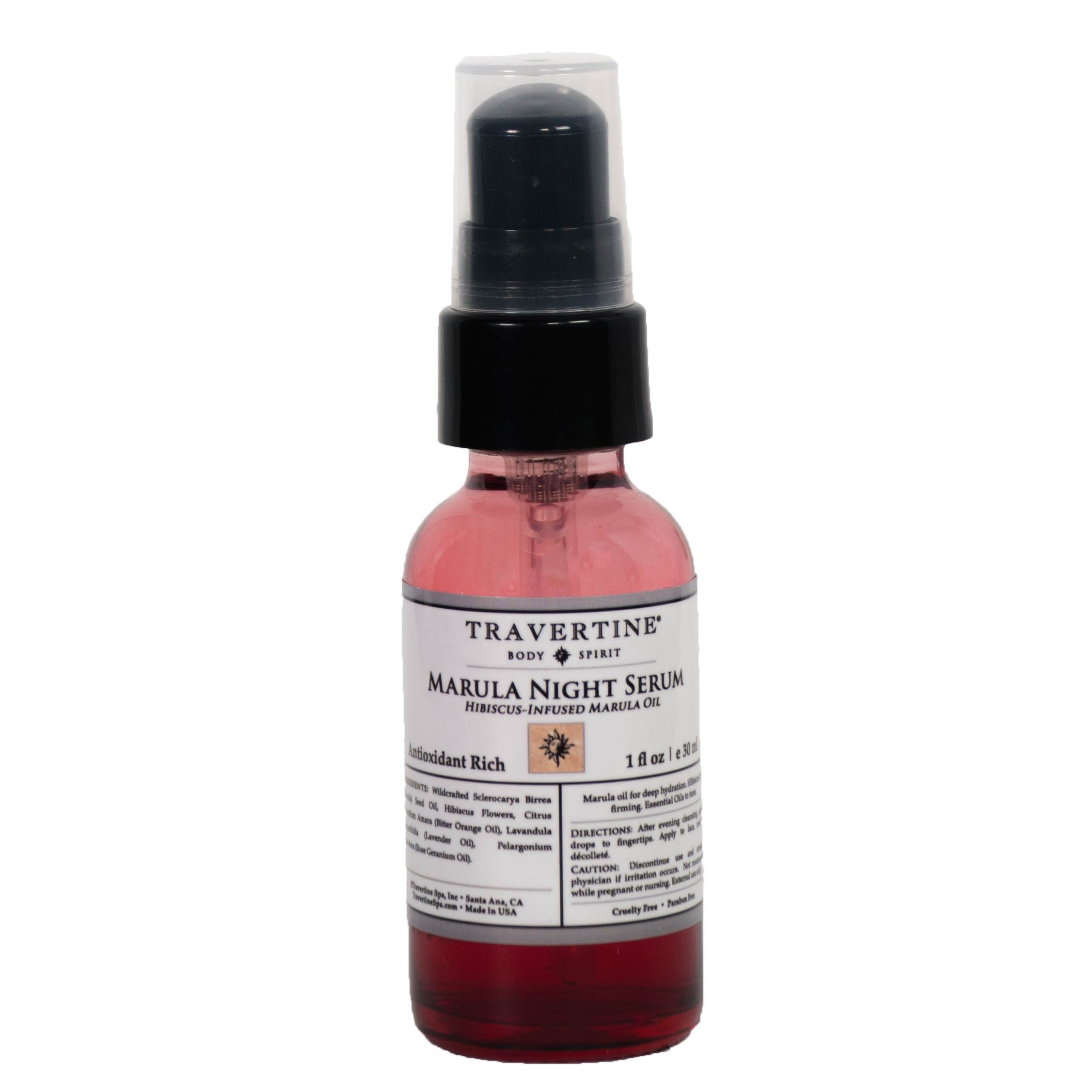 Travertine Spa Marula Night Serum, 30ml