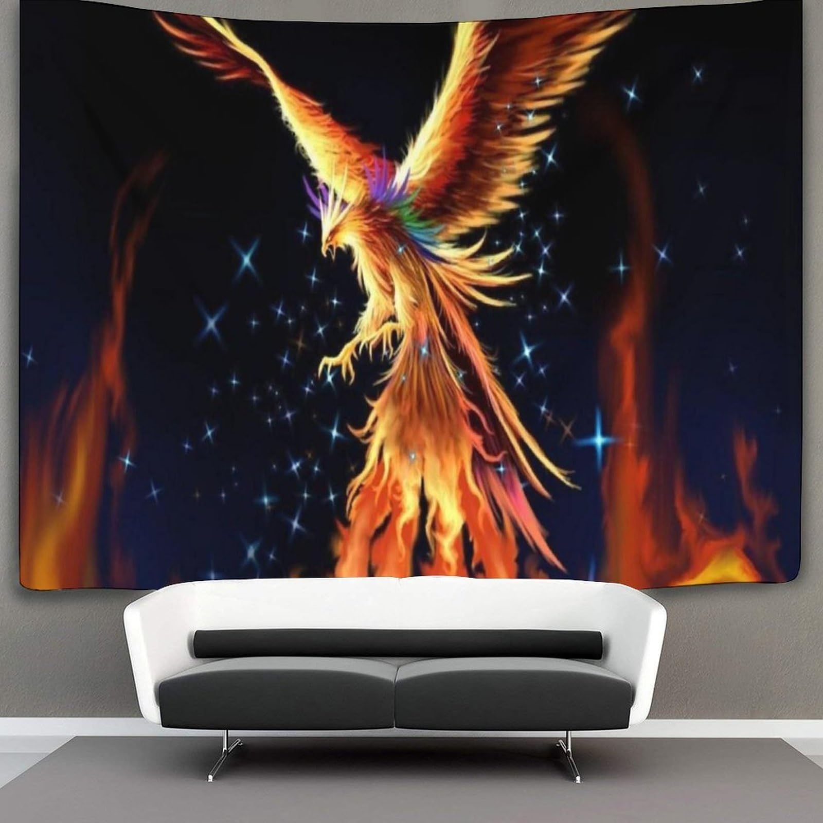 kaiyun Majestic Phoenix Tapestry Birds Animals Wall Hanging Bedroom Home Decor 70cmx100cm