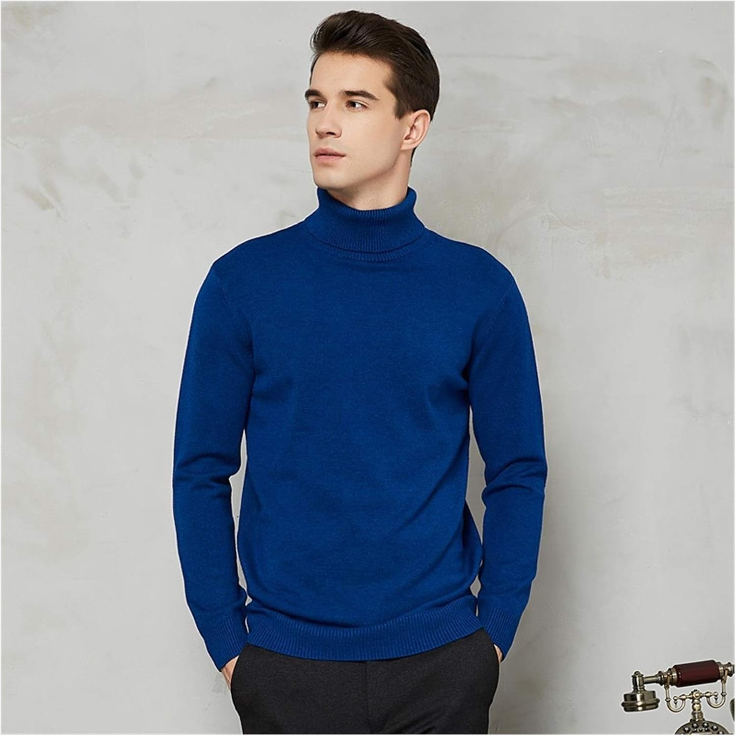 LSTGJ Turtleneck Sweater Men Autumn 