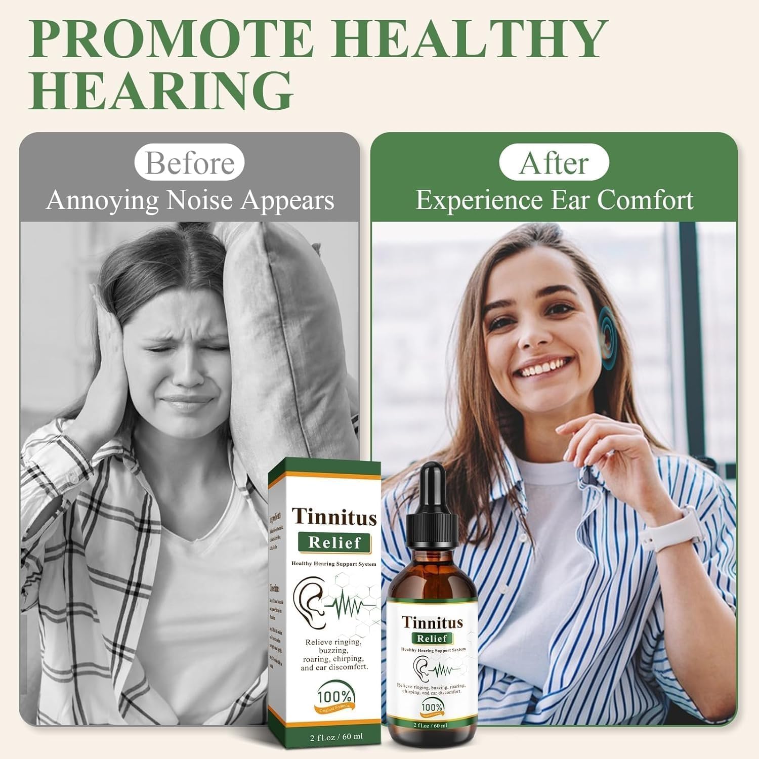 Tinnitus Relief Ear Drops 60ml | Herbal Ear Oil for Ringing, Buzzing & Everyday Ear Discomfort | Earwax Softening & Ear Care Formula | Gentle Ear Support Drops for Adult Ear-Care Routine — Amazon image 7