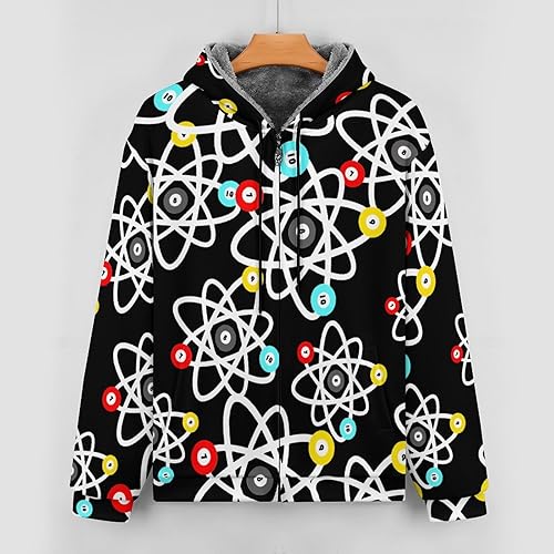 Miniatura 5 de Funny Billiards Science Men's Full Zip Hoodies Heavyweight Sweatshirt Fleece Warm Jacket