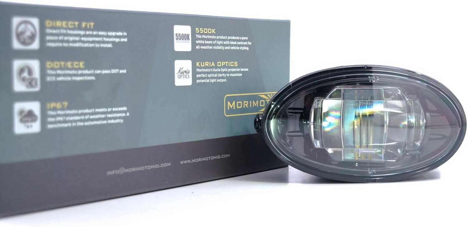 Morimoto XB LED Foglights, Type H Plug and Play Foglight Housing Upgrade, Fits Many Acura Models, DOT Approved Assembly with White LED Chips, UV Resistant, 10 Year Warranty (1x LF170)