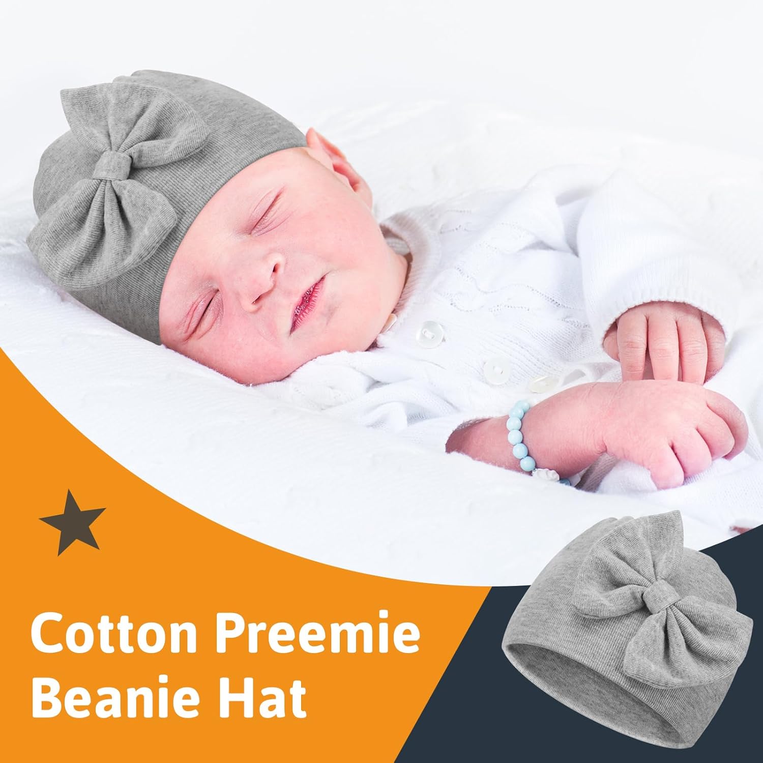 Cuffbow Pcs Preemie Hats Bow Cap Warm Hospital Bhutan Ubuy