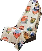 Vista 11 de Sprints Toalla atlética para correr, tamaño completo, funda de asiento de automóvil, microfibra de rendimiento (Retro Sunset)