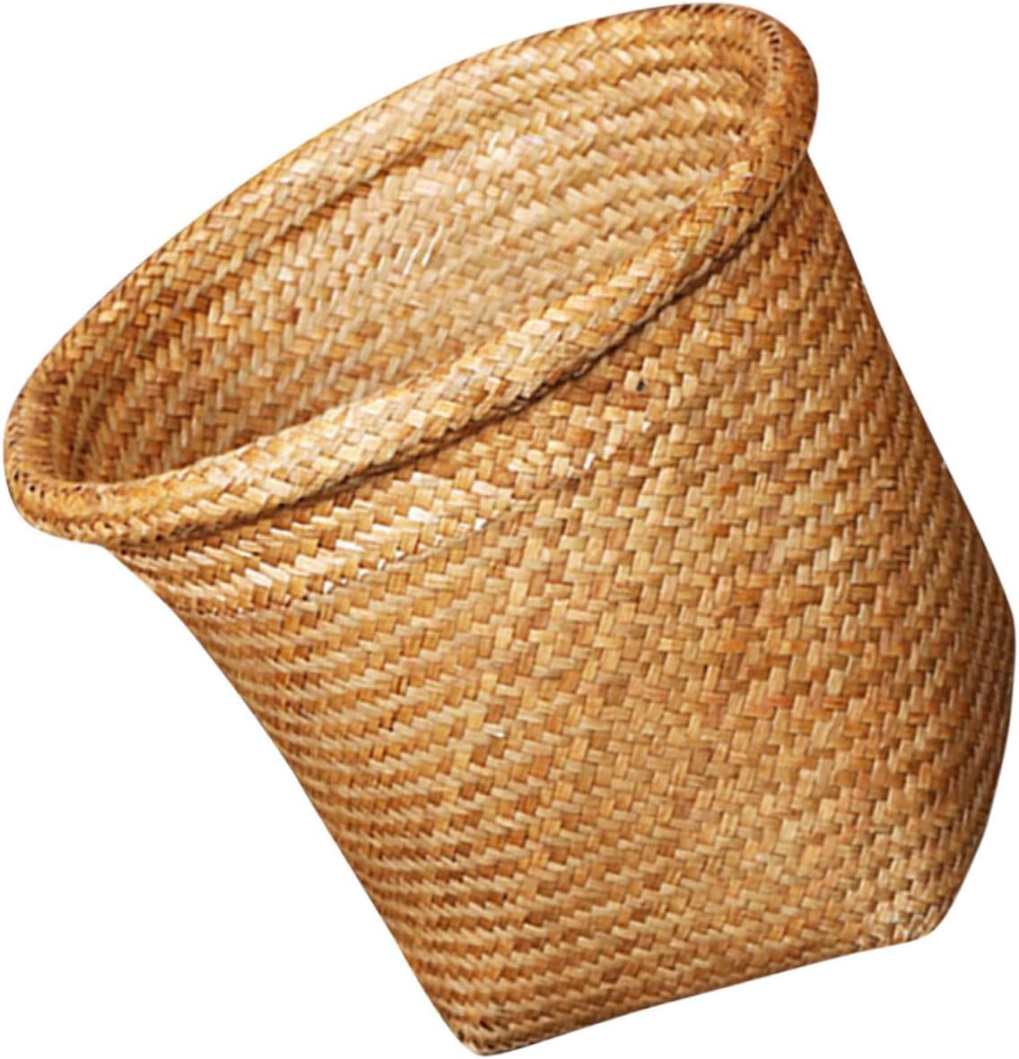 SUPVOX Flower Pot Cover Storage Basket Woven Trash Can Decorative Laundry Baskets