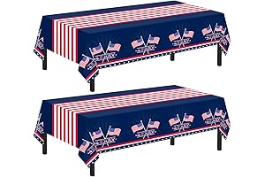 Pack of 2 American Flag Tablecloths for 4th of July Celebrations