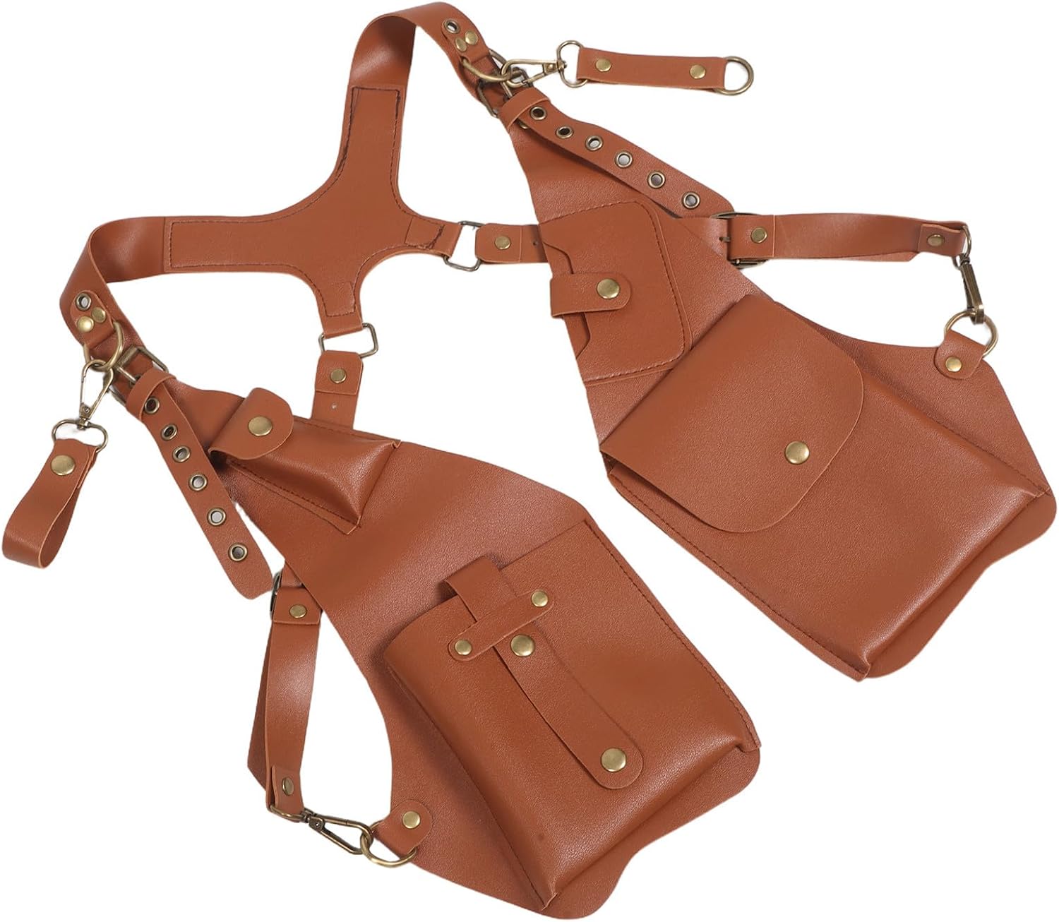 MERRYHAPY Faux Leather Armpit Shoulder Bag Quick Access Main Compartment and Concealed Men's with Adjustable Pu Leather Strap, Profile Vest Style, Ergonomic Design Preventing Swinging