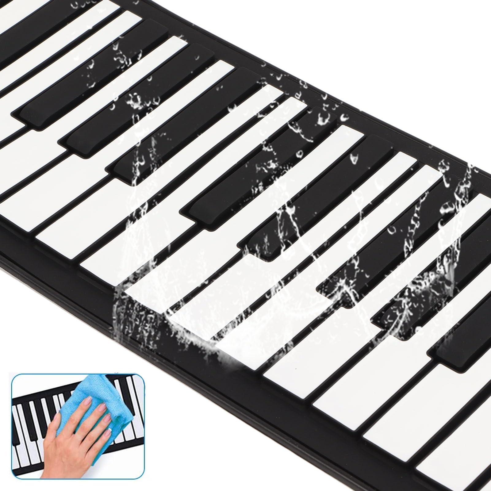 Zwinąć Przenośne 88-key Pianino z funkcją MIDI, ładującym, Wyświetlaczem LED i Podwójnymi Głośnikami od Wieków (wtyczka UE)