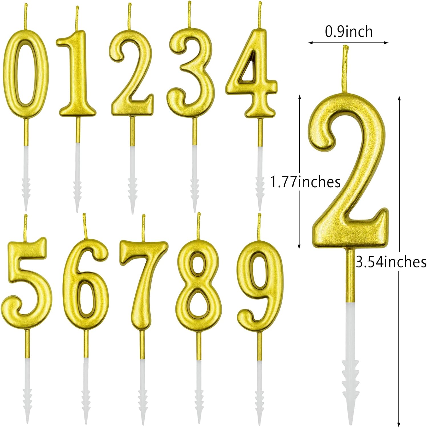 33rd Birthday Candles, Gold Number 33 3 Candle for Cake, Happy Birthday Cake Topper Decoration for Birthday Anniversary Celebration Party Supplies image 2