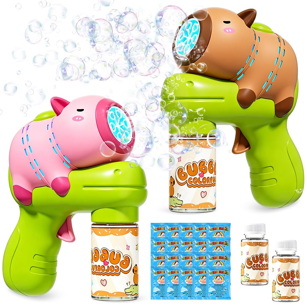 Capybara Bubble Gun Kit for Kids, Automatic Bubble Machine Portable Bubble Maker Toy for Boys and Girls, Outdoor Garden Wedding Party