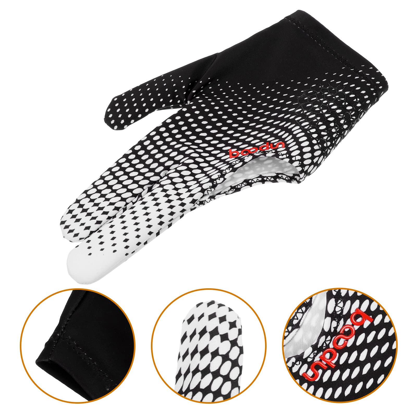 Ambidextrous Cue Gloves Elastic 3-Finger Snooker Gloves - Billiard