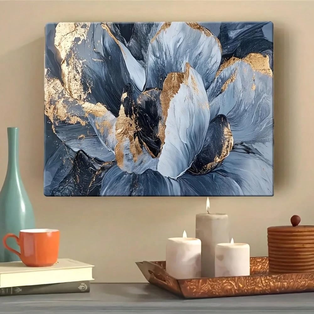 TZKBDMA Luxurious Abstract Floral Design Art Canvas Wall Decoration Printed Art Poster. It Is Suitable For Festival Decoration, Home Decoration(21x30cm/Without frame)