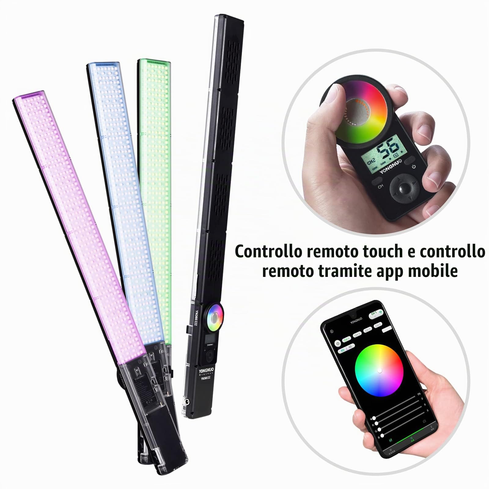 Yongnuo YN360 III – Luce video LED migliorata con temperatura di colore regolabile 3200 K-5600 K