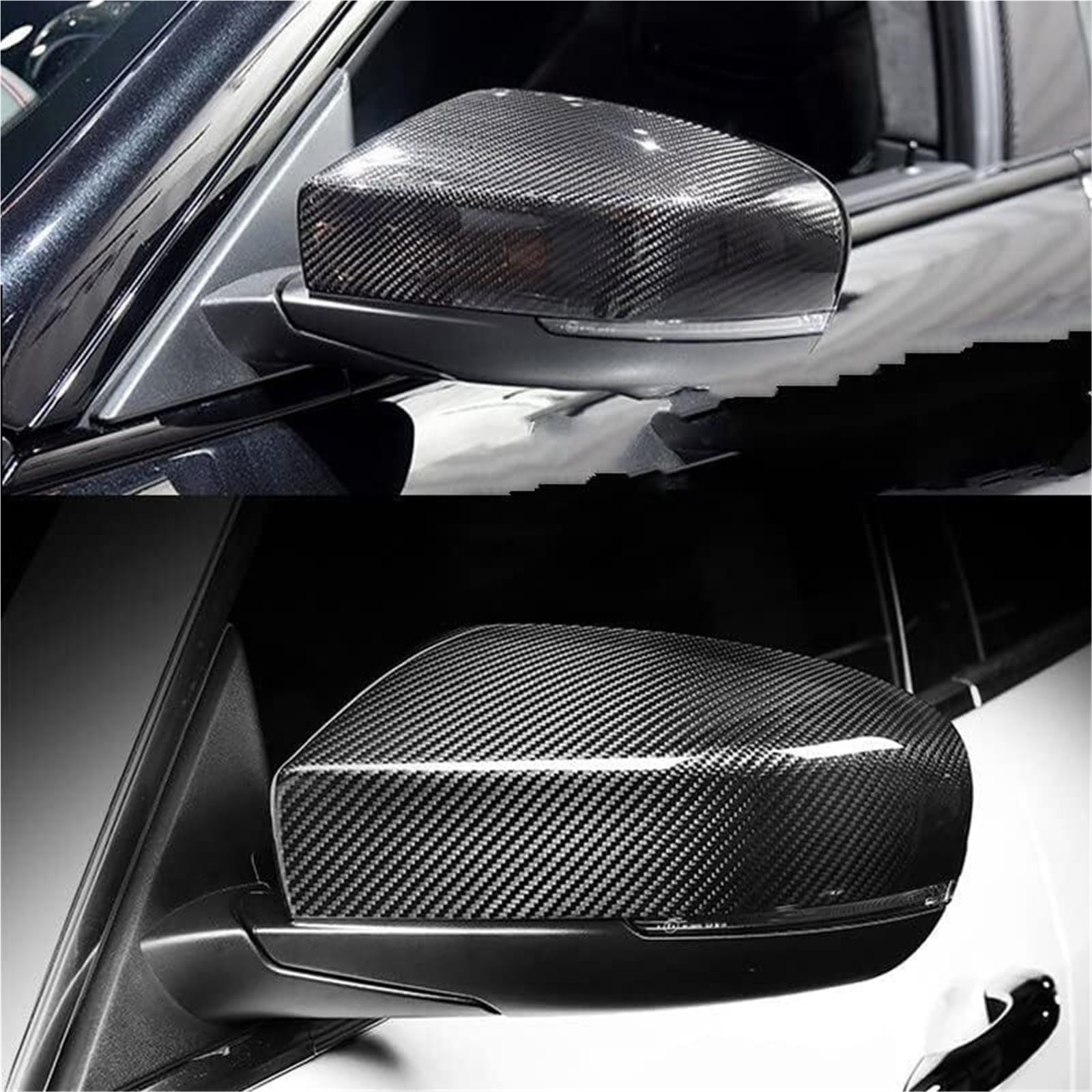 Coques Rétroviseurs En Fibre De Carbone Pour Maserati Ghibli 2017-2019 - Protection Et Style - Paire De Coques Extérieures