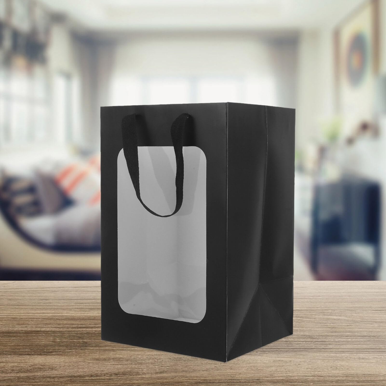 JECOMPRIS 10piezas Bolsas Transparentes Ventana Pack De Mediana Para Asas Para Transporte