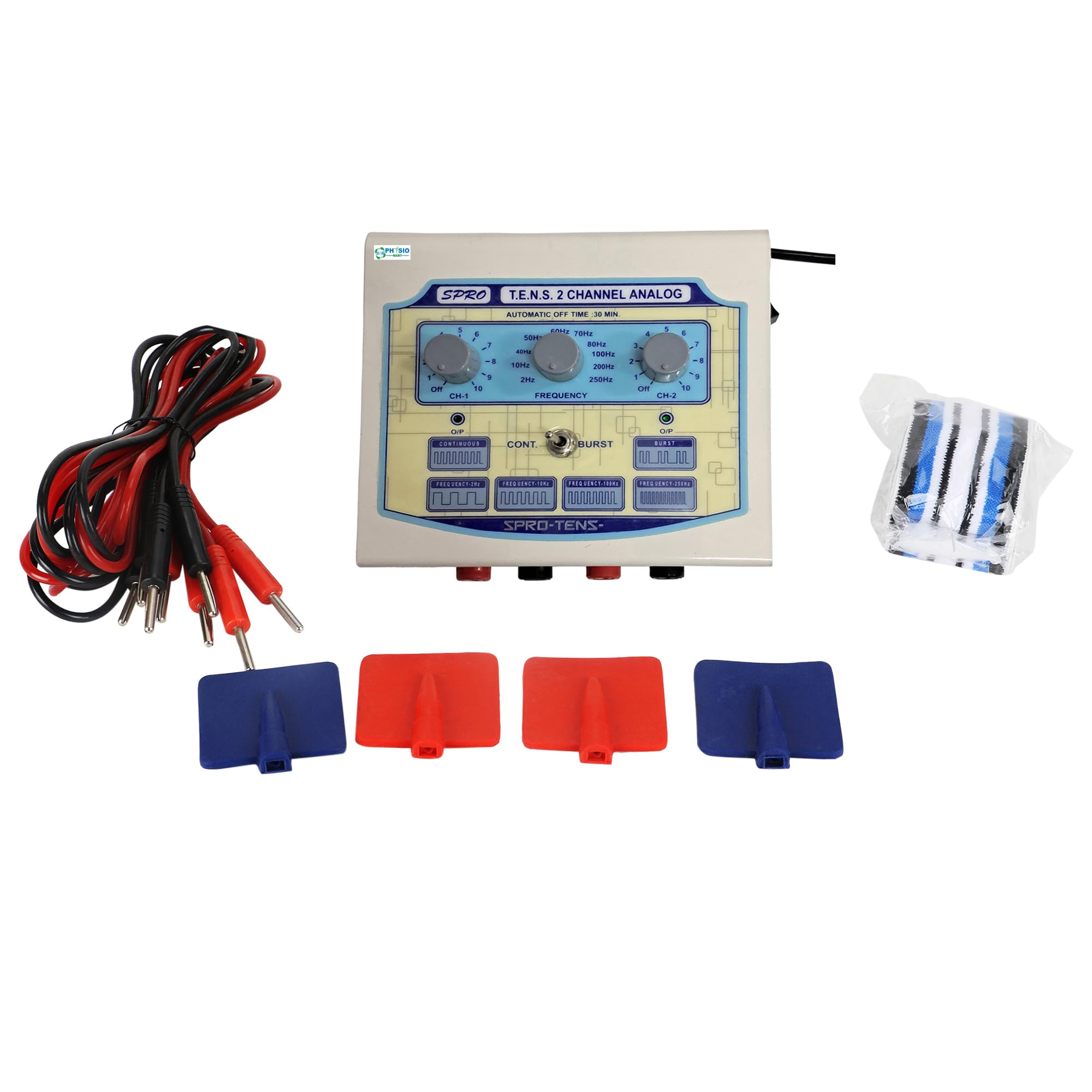 DSB PHYSIO MART Physio Therapy New Model Mini T.E.N.S. 2 Channel Analog Machine Device Automatic Off Time :30 Min. With All Accessories & 1 Year Warranty DSB-211B