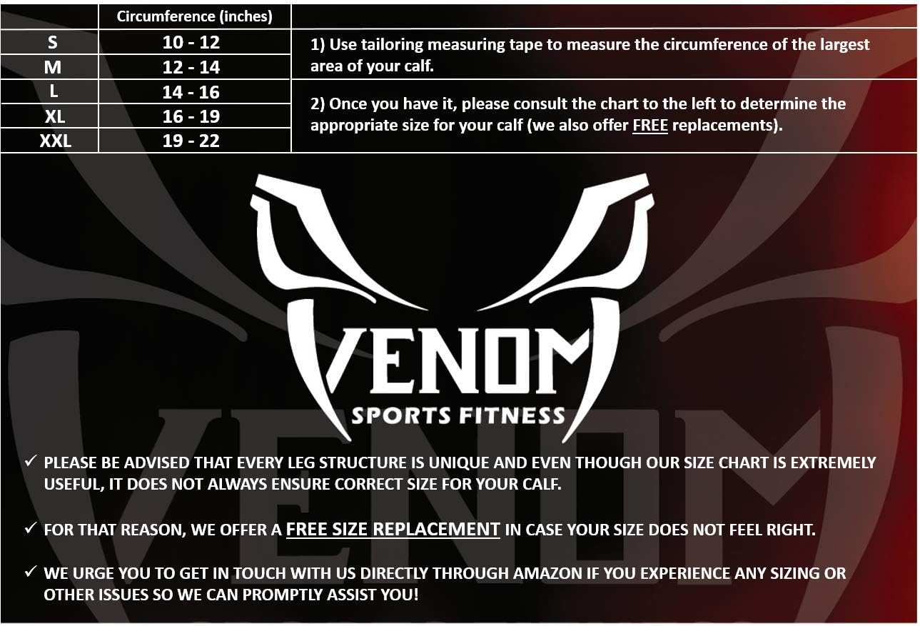 Blасk Frіdау Clеаrаnсе Venom Calf Brace Compression Sleeves (Pair) - Elastic Support Socks for Pain Relief, Strain, Sprain, Shin Splints, Muscle Tear, Cramps, Running, Basketball, Football, Soccer, Men, Women Gеt Dіѕсоunt оƒƒеr Venom Calf Brace Compression Sleeves (Pair) - Elastic Support Socks for Pain Relief, Strain, Sprain, Shin Splints, Muscle Tear, Cramps, Running, Basketball, Football, Soccer, Men, Women