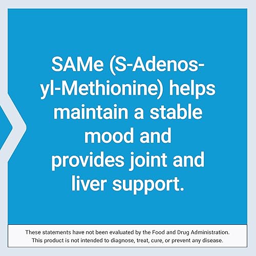 Miniatura 6 de Life Extension Mismos 400 mg (S-adenosil-metionina) - Suplemento para apoyo articular e hígado - Sin OMG, sin gluten, 60 unidades