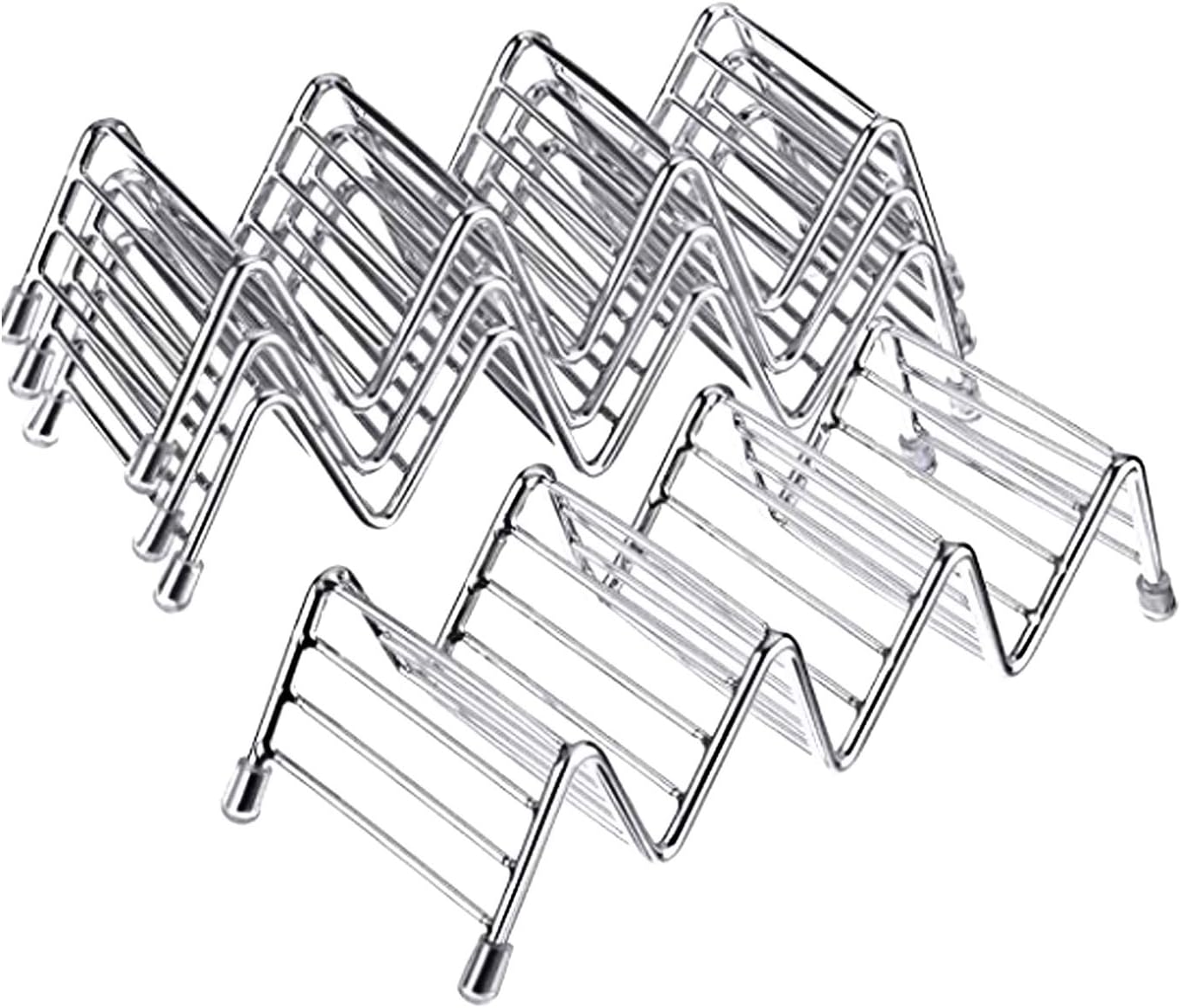 Taco Holder 4 Pack Stainless Steel Taco Stand Taco Rack Space for up to 16 Hard or Soft Shell Tacos
