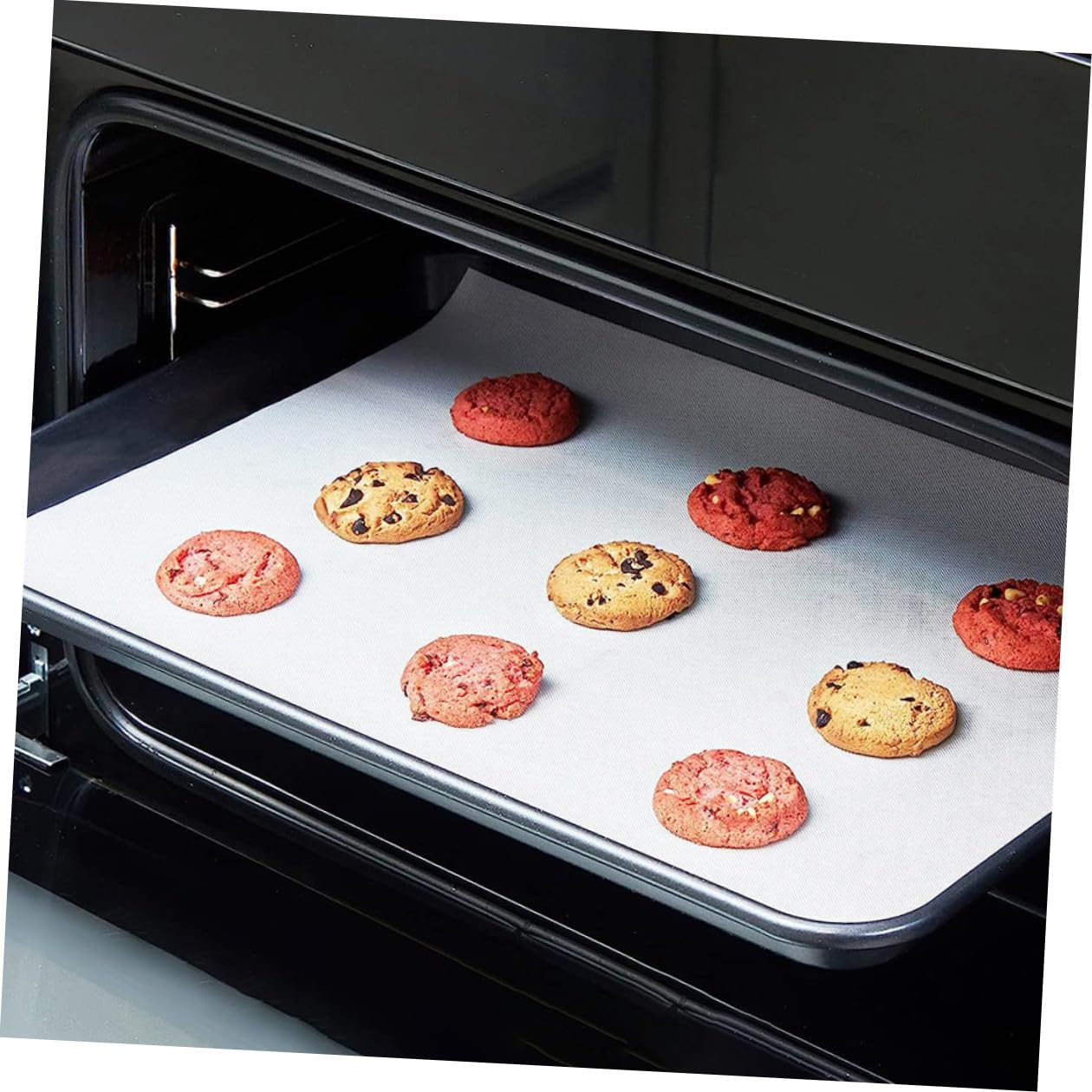 Silikon Backmatte Rolle Weiß, Antihaft und Wiederverwendbar für Backofen