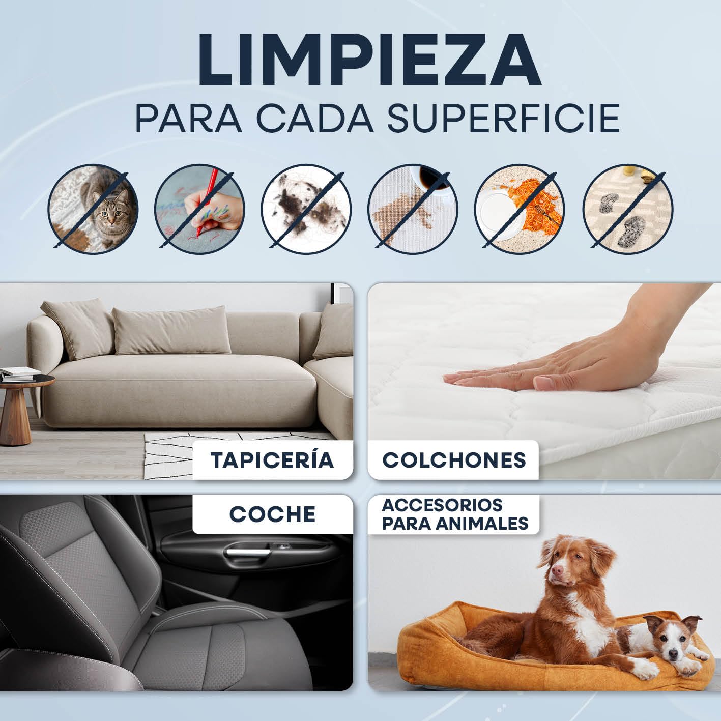 CLEANmaxx Limpiador de tapicería y alfombras Pro Steam | 3 en 1: limpiador de tapicería, limpiador de puntos, limpiador de manchas con tecnología de agua caliente y vapor para alfombras, coches