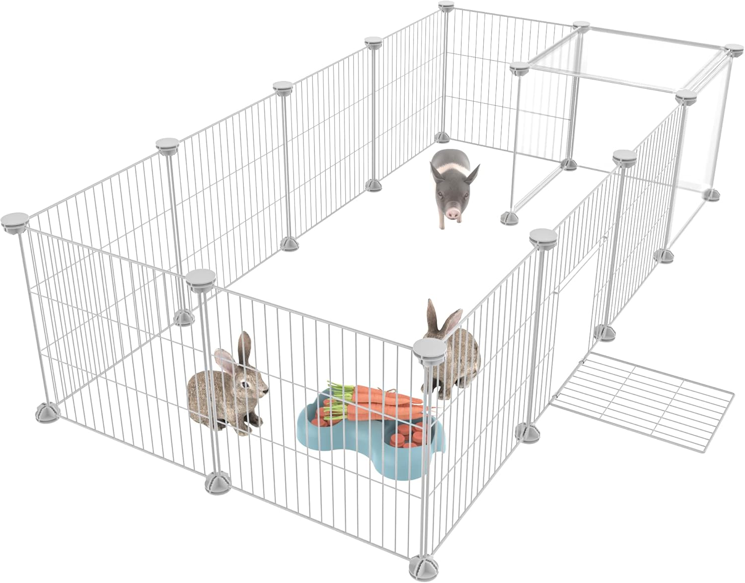 HOMIDEC Pet Playpen,Small Animal Cages with Door,Encrypted Wire Mesh 14