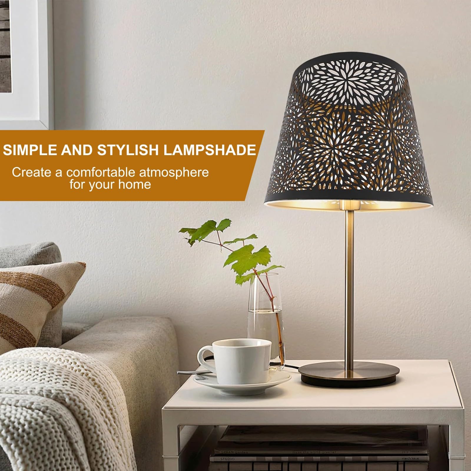 Lampenschirme für Tischlampe, Lampenschirm Stehlamp Eisen Kunst Hohles Gestaltung Schatten Kronleuchter E26 E27 Schutzhülle für Deckenleuchte Pendelleuchte Natur Wandleuchte Dekoration