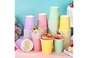 Funtery Pastel Paper Cups: 100 Count for Vibrant Celebrations