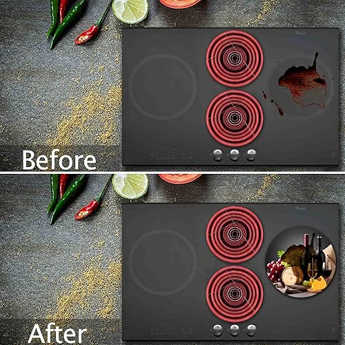 Miniatura 5 de Cubiertas para quemaduras de vino tinto para estufa eléctrica, decoración de cocina, barril de madera de vino, quemador de estufa redonda, bodega de