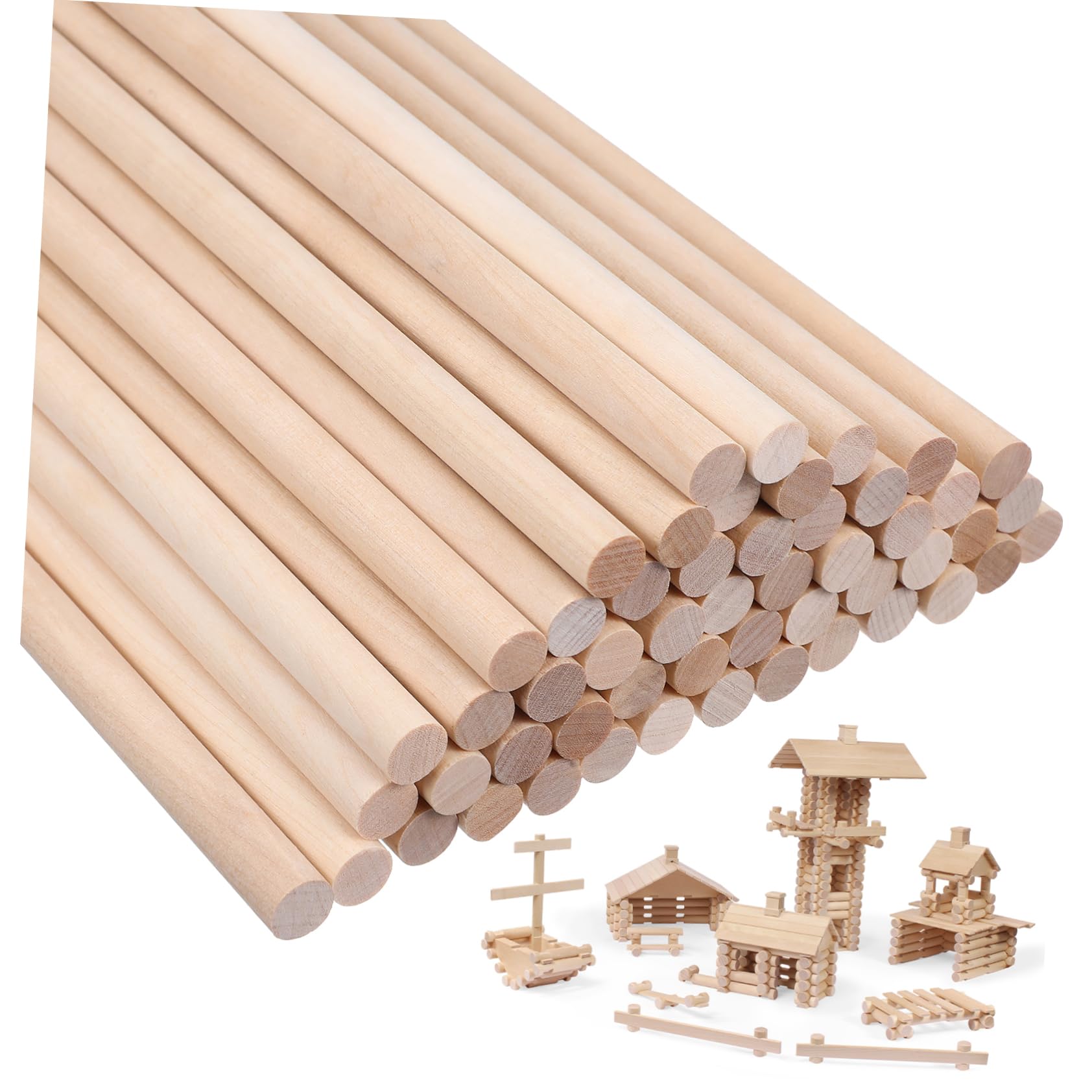 Bastoncini di Legno di Betulla 50 Pezzi per Lavori Artigianali