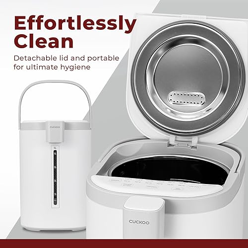 Miniatura 7 de CUCKOO CWP-A501TW - Dispensador y calentador de agua caliente de 5 litros con 4 modos de funcionamiento, evaporación de cloro, función de bloqueo