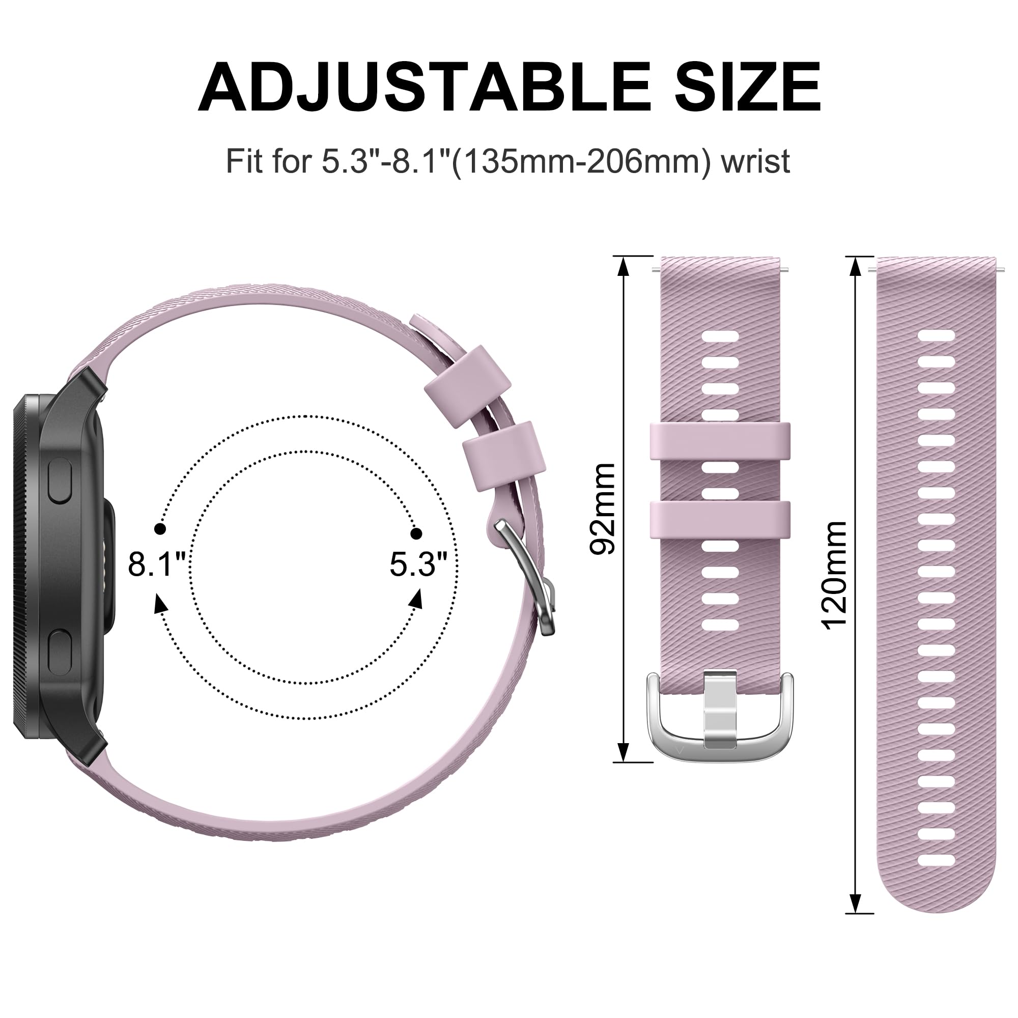 for Garmin Forerunner 255 Strap, 265 Strap, Venu 2/Venu 3/Vivoactive 4 45mm - Image 3