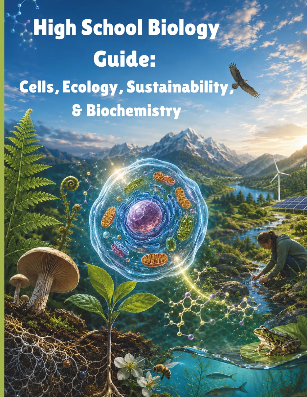 High School Biology Guide: Cells, Ecology, Sustainability, & Biochemistry: Standards-Aligned Lessons with Informational Text, Review Questions, and Answer Keys