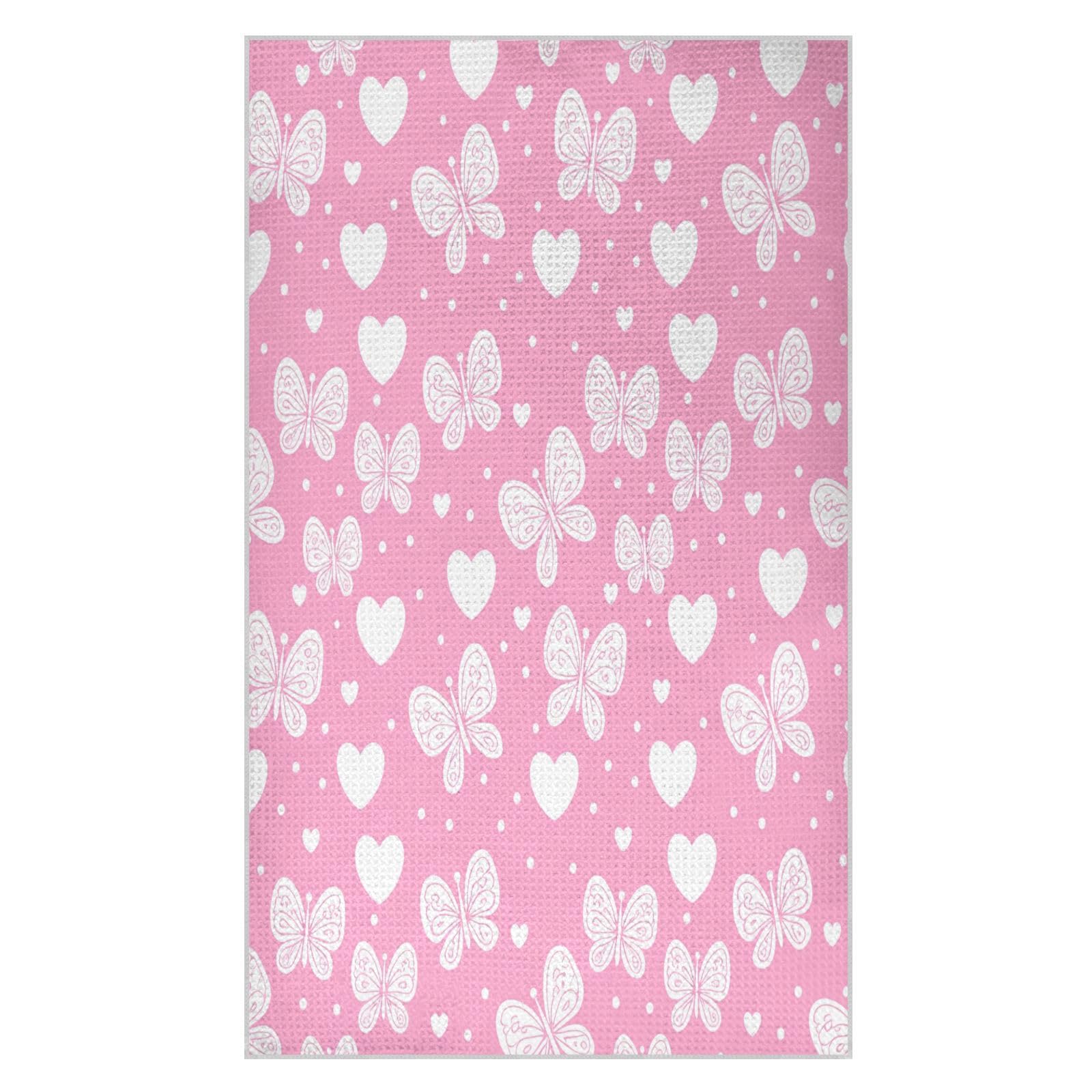 JiangGgen Butterflies Kitchen Towel 1-Pack Soft Absorbent Dish Towel