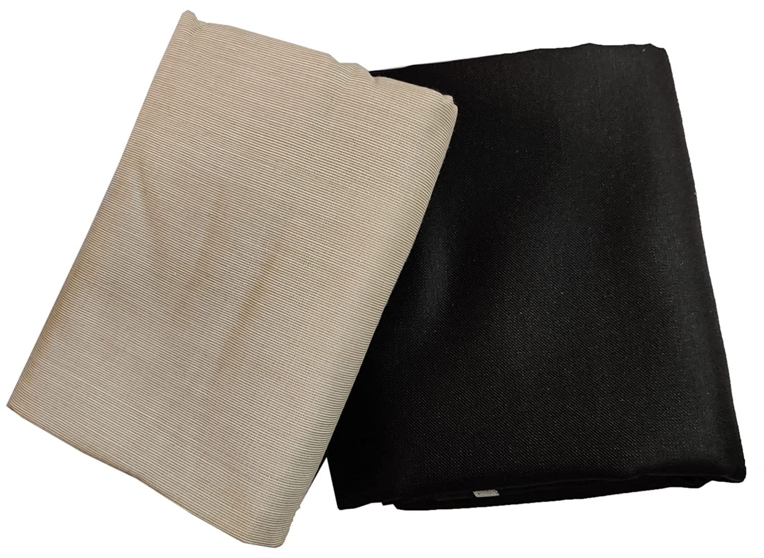 Pant Shirt Fabric Combo Box (Unstitched, All Weather Fabric, Black Pant + Beige Shirt)-image-41