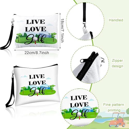 Miniatura 2 de Skylety 9 Pieces Golf Gift Cosmetic Bags Golf Makeup Bag Golf Pouch Cosmetic Toiletry Organizer Case for Golfer Team Ladies Girls, 9 Styles