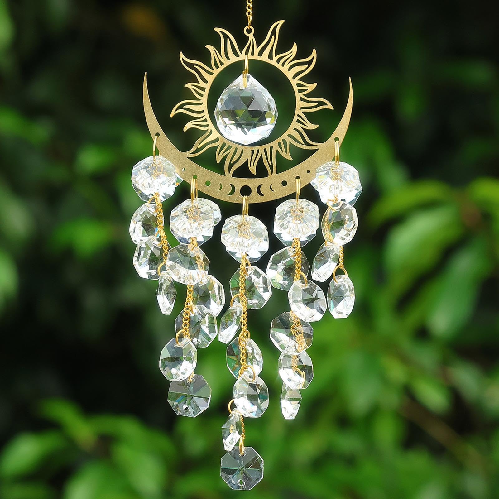 Amazon.co.jp: サンキャッチャー風鈴、太陽と月のサン