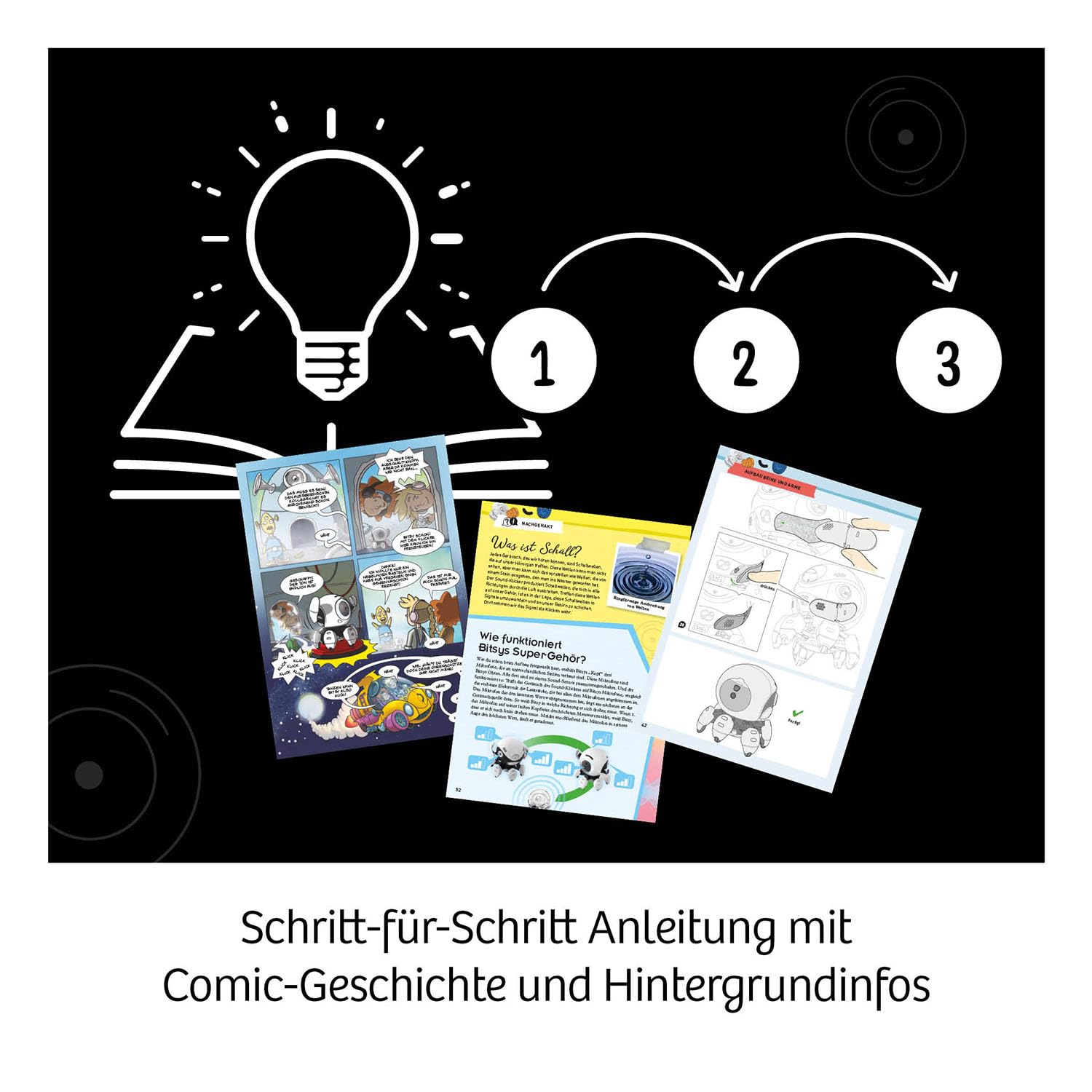 KOSMOS 621094 Bitsy - Dein cleverer Robo-Freund, Roboter für Kinder, Steuere Bitsy mit Sound-Klicker, Spielzeug für Kinder, Experimentierkasten ab 8-12 Jahre