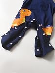 Newborn Baby Boys Outfits Infant Romper Dinosaur Print Overall Adjustable Suspenders Pants Bodysuit 2pcs Set